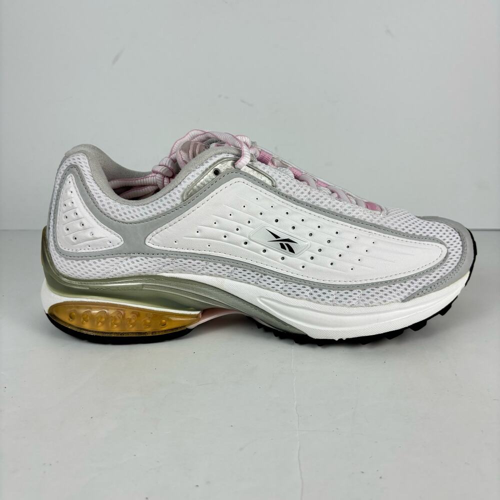 Vintage Y2K Reebok Vector Flash running shoes womens 9.5 White Pink Deadstock